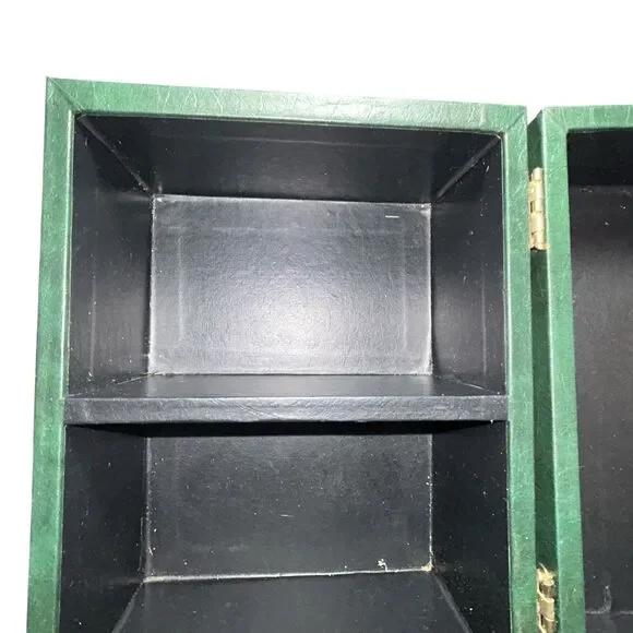 Vintage Rolex Warranty Box Green Dealer Case Two-Compartment Storage Very Rare